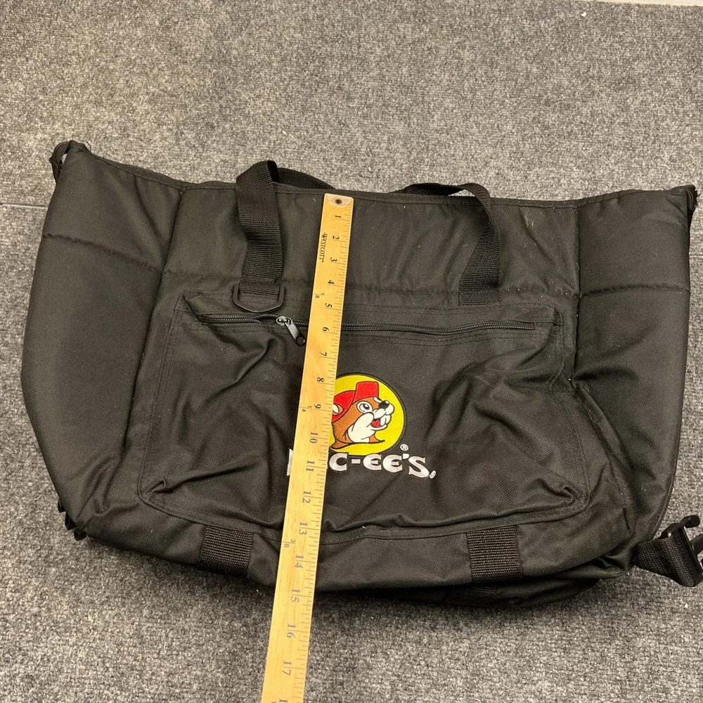 Buc-ee's 24 Can Cooler Bag Black Insulated Tote Beaver Logo Travel Road Trip
